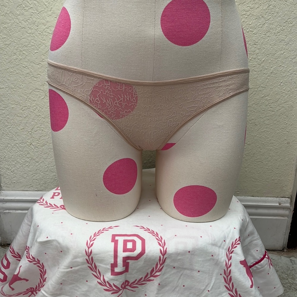 Vs vintage pink mesh bikini panty